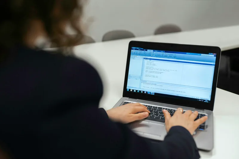 Engineer working on a laptop
