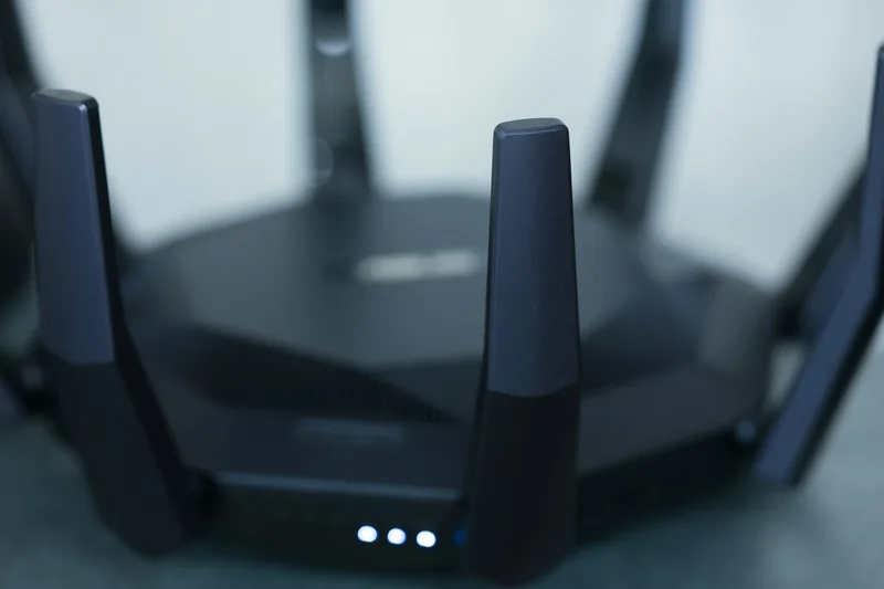 Close-up of a wireless router