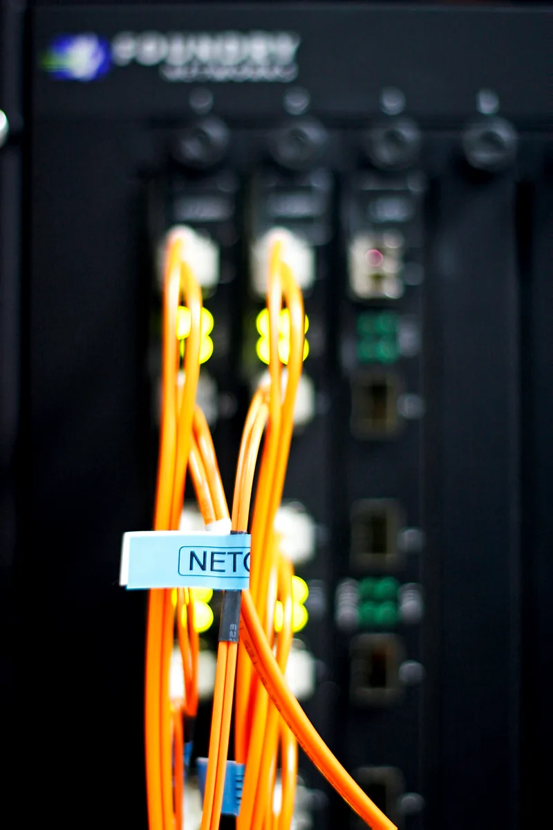 Yellow and white electrical wires